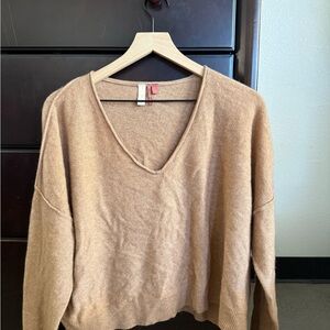 Pilcro Tan V-Neck Sweater